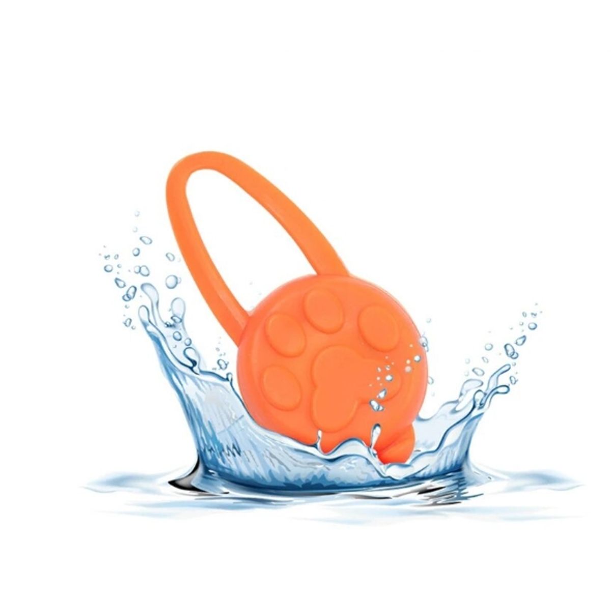 GENERICO - Collar Colgante Luz Led Patitas Perros Y Gatos Naranja