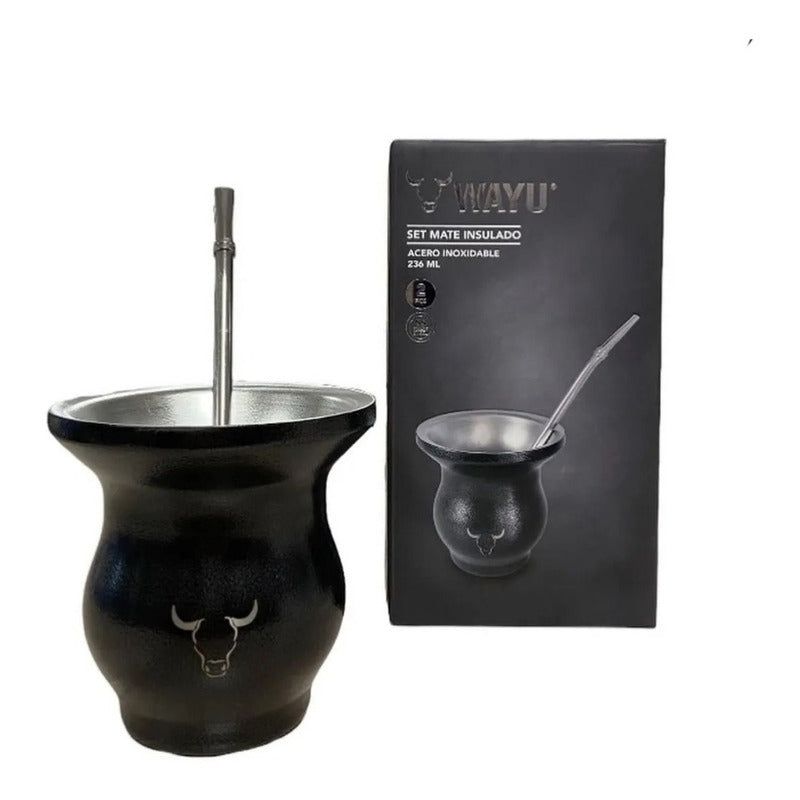 WAYU - Mate Insulado + Bombilla Wayu Matero Mate 236ml.