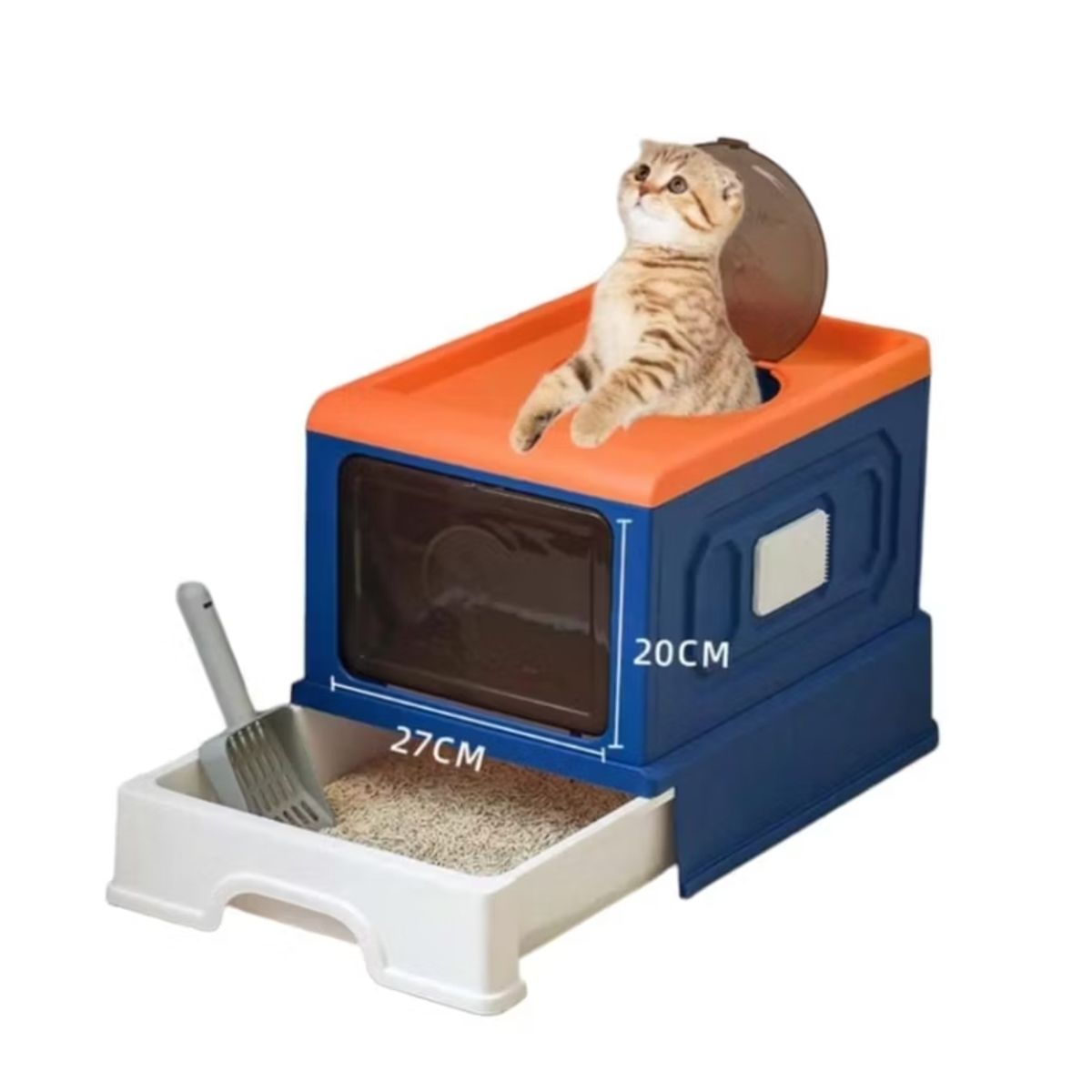 GENERICO - Inodoro Semicerrado Para Gatos Caja De Arena