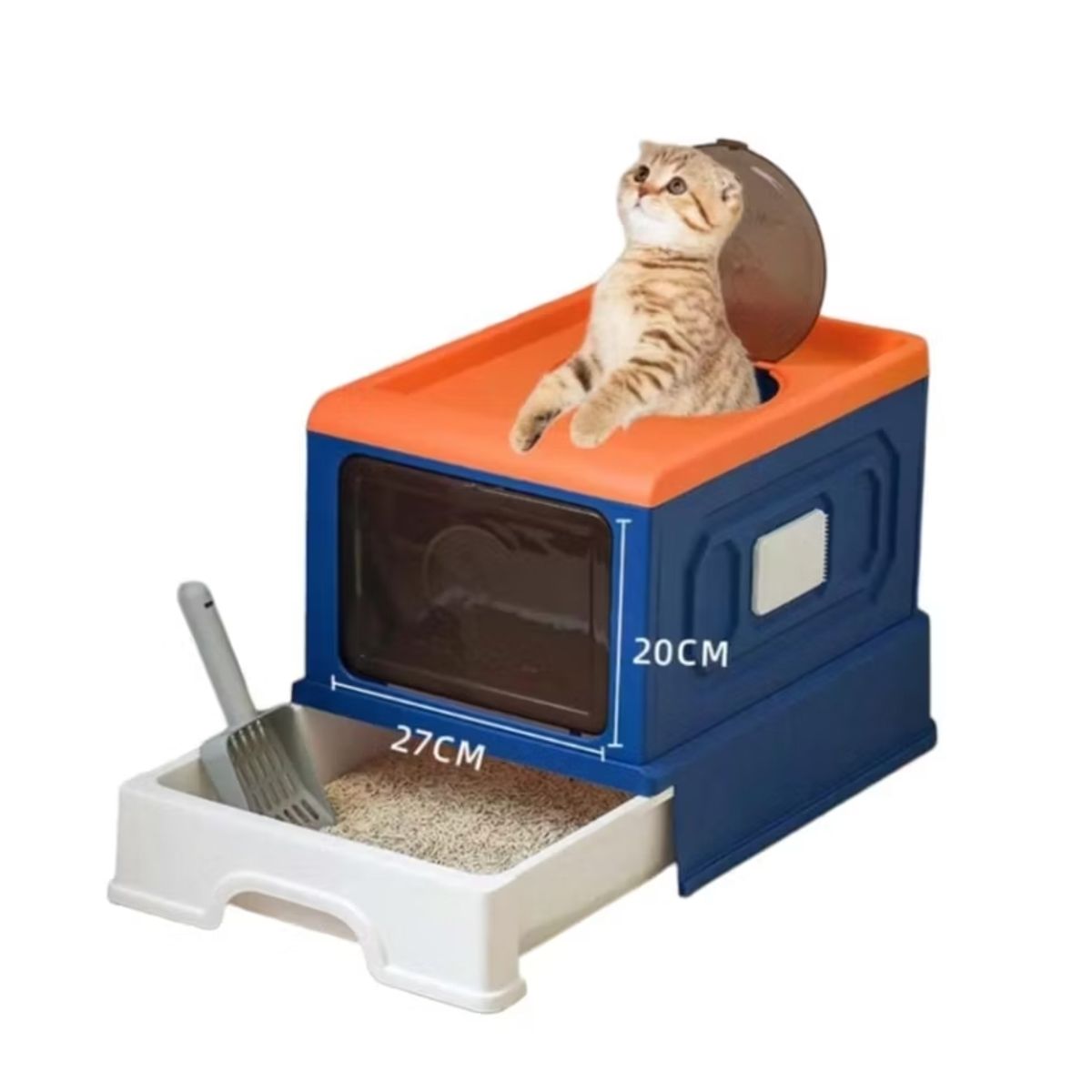 GENERICO - Inodoro Semicerrado Para Gatos Caja De Arena