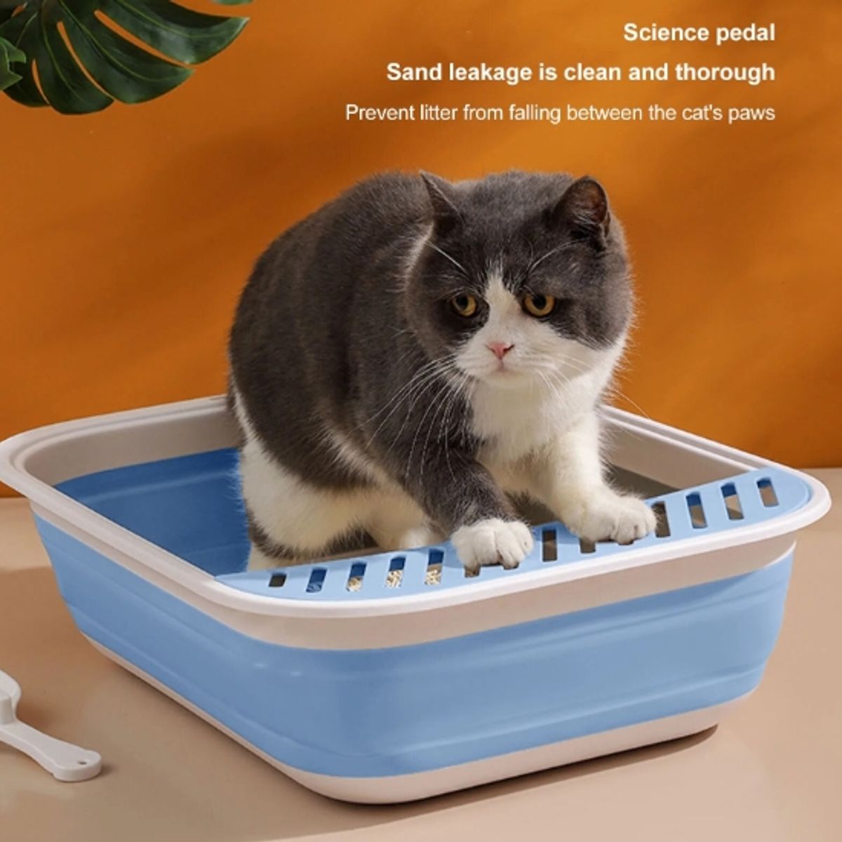 GENERICO - Caja De Arena Semicerrada Para Gato Inodoro Plegable