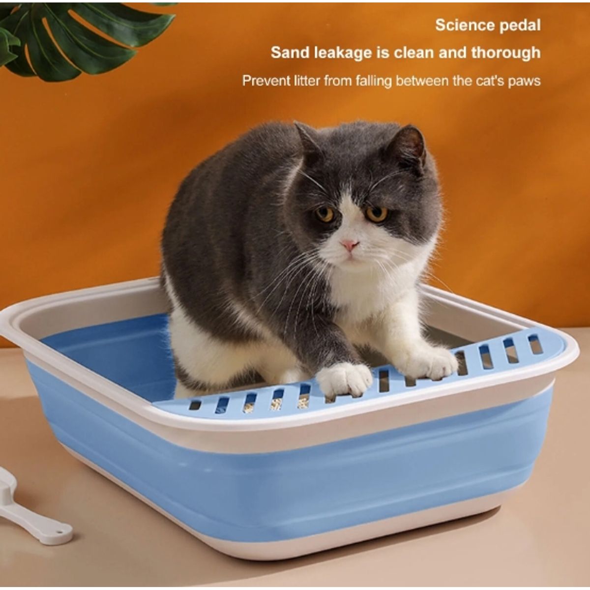 GENERICO - Caja De Arena Semicerrada Para Gato Inodoro Plegable