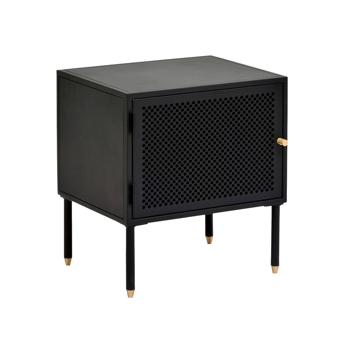 SUR DISEÑO - Velador Dawn Izquierdo Metal Negro.