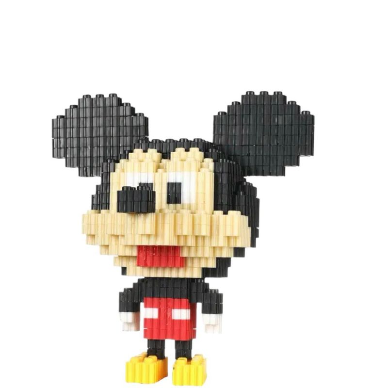 GENERICO - BLOCKS Armables Micro Blocks figura 3d Mikey Mouse 15cm