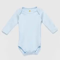 COYOTE KIDS - Body celeste bordado algodón peruano - Celeste