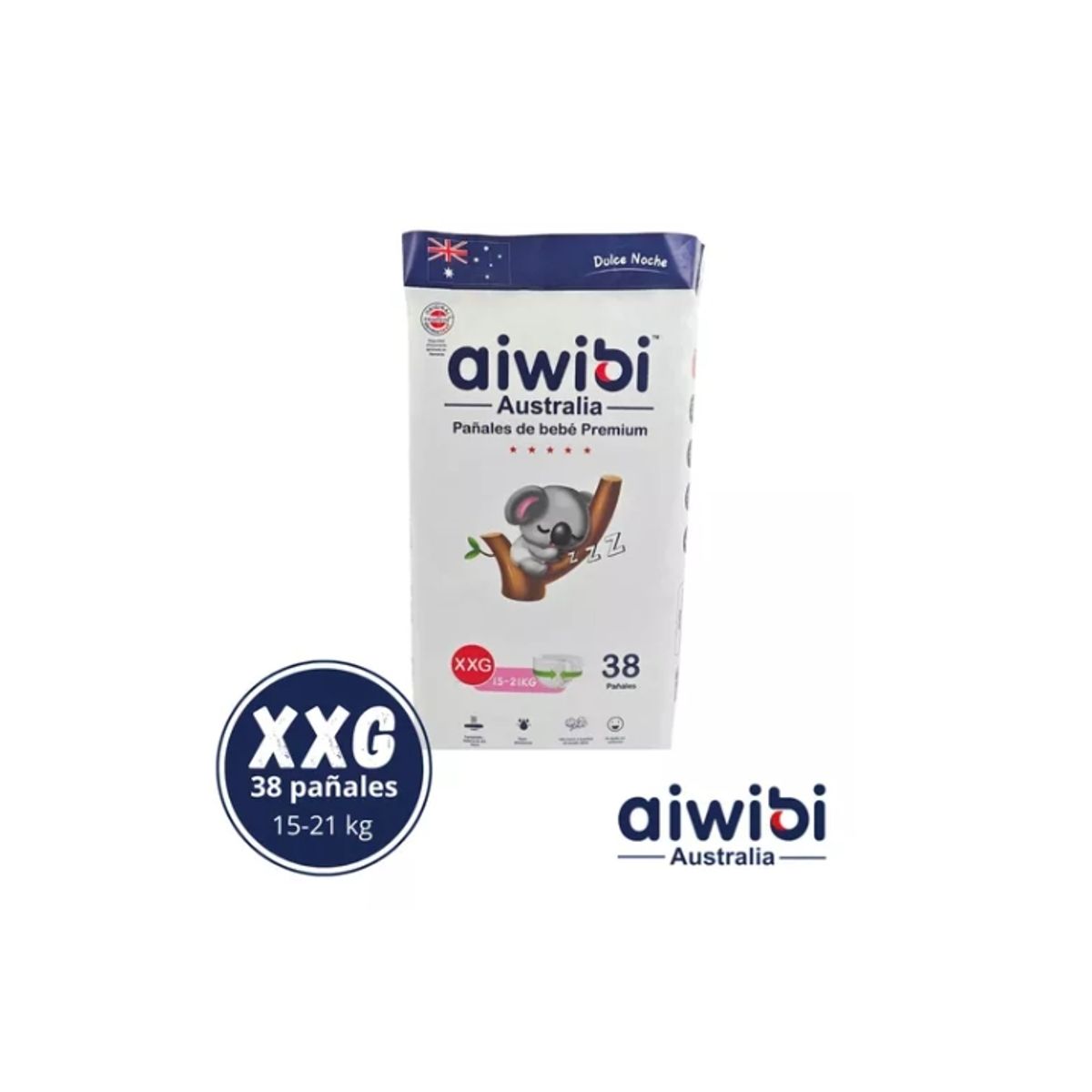 GENERICO - Pañales Aiwibi Dulce Noche XXG 38 UND