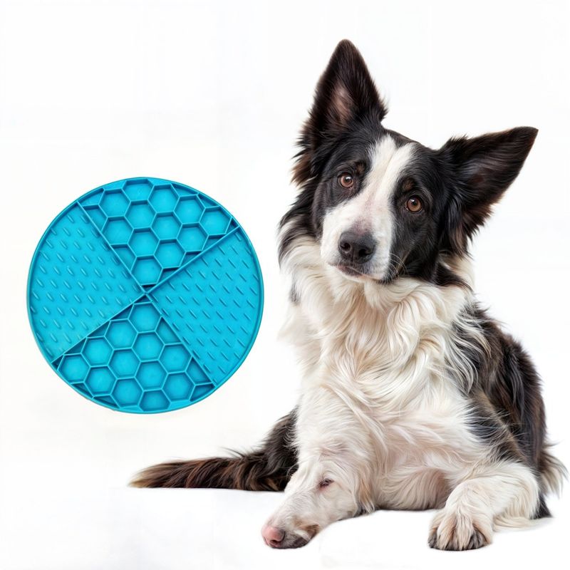 GENERICO - alfombrilla comedero perro gato plato anti ansiedad silicona