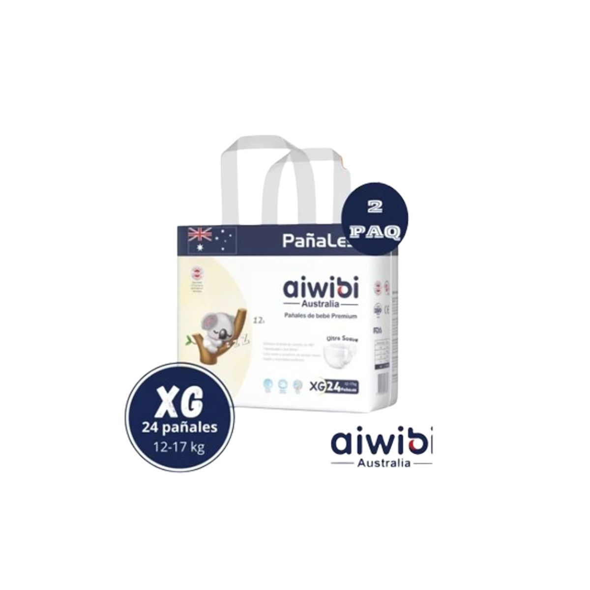 GENERICO - Pañales Aiwibi Ultra Suave XG X2 48 Und
