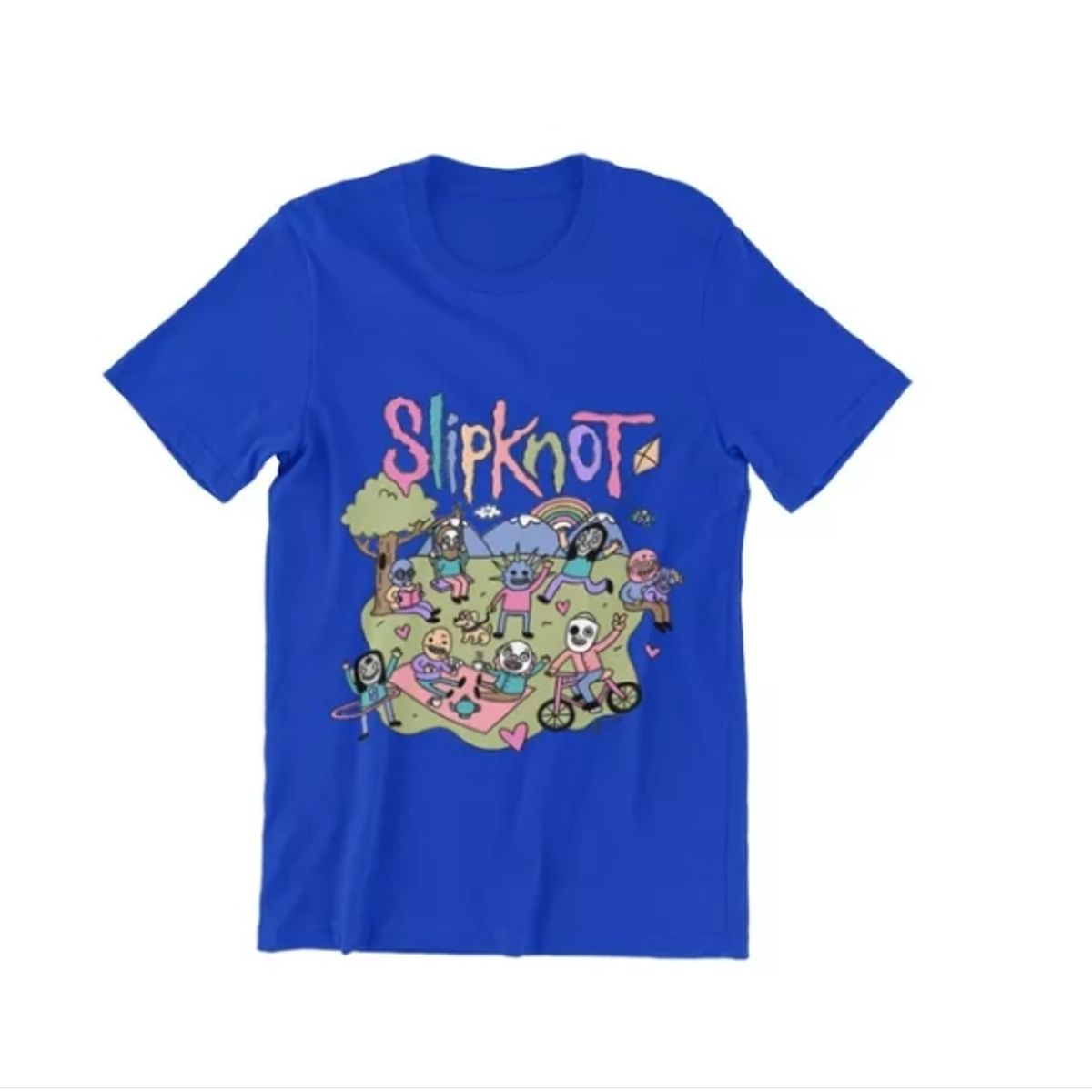 GENERICO - Polera Unisex Slipknot Cartoon Metal Rock Algodon Estampado