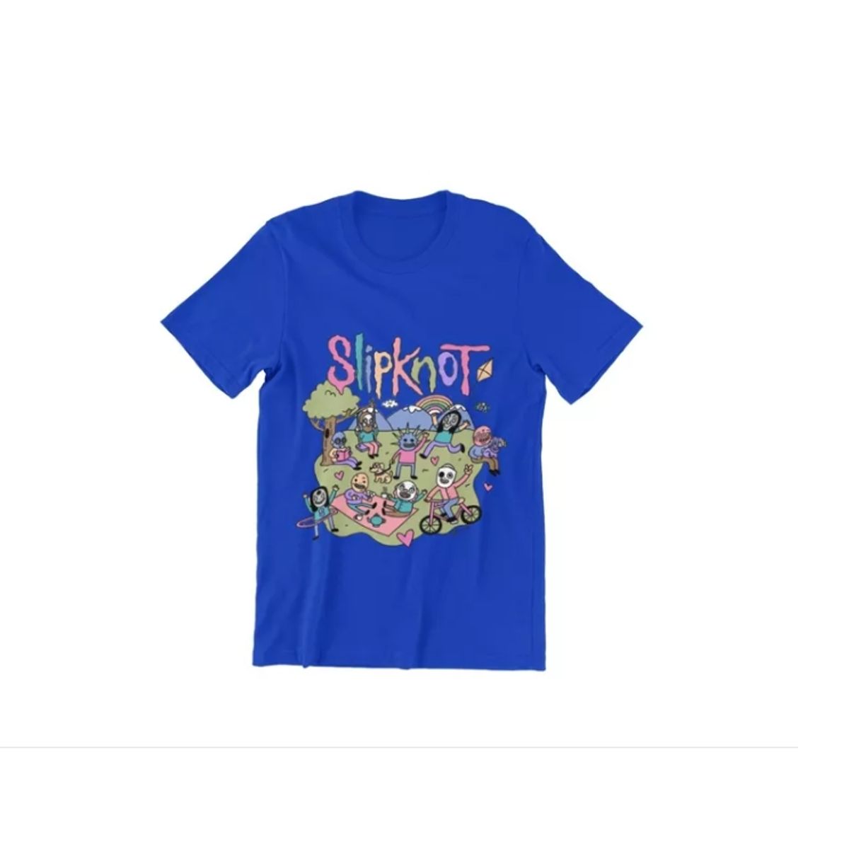 GENERICO - Polera Unisex Slipknot Cartoon Metal Rock Algodon Estampado