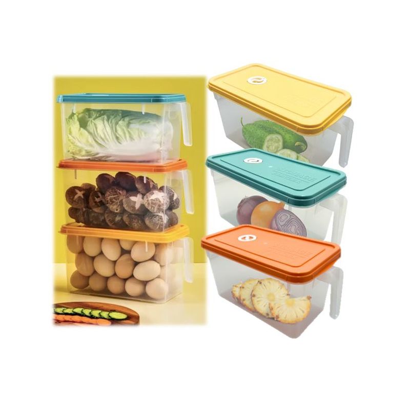 GENERICO - Organizador De Refrigerador Con Tapa Apilable Colores