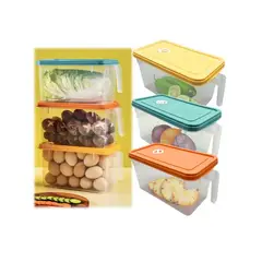 GENERICO - Organizador De Refrigerador Con Tapa Apilable Colores