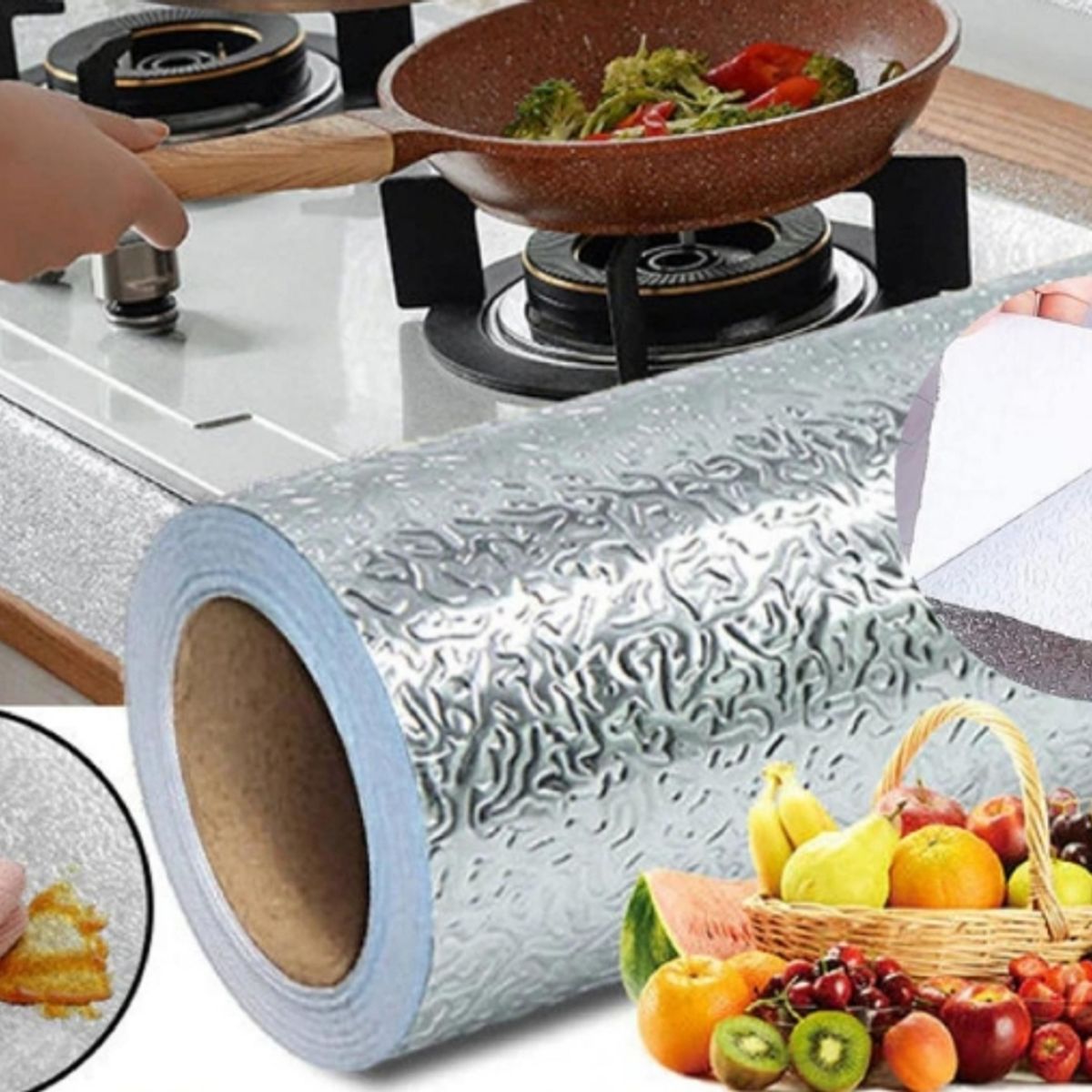 GENERICO - Papel Autoadhesivo Para Cocina 3m  60cm