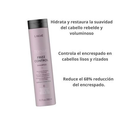 Imagen 2 del producto Shampoo Teknia Frizz Control 300ml Hidrata Restaura Suaviza