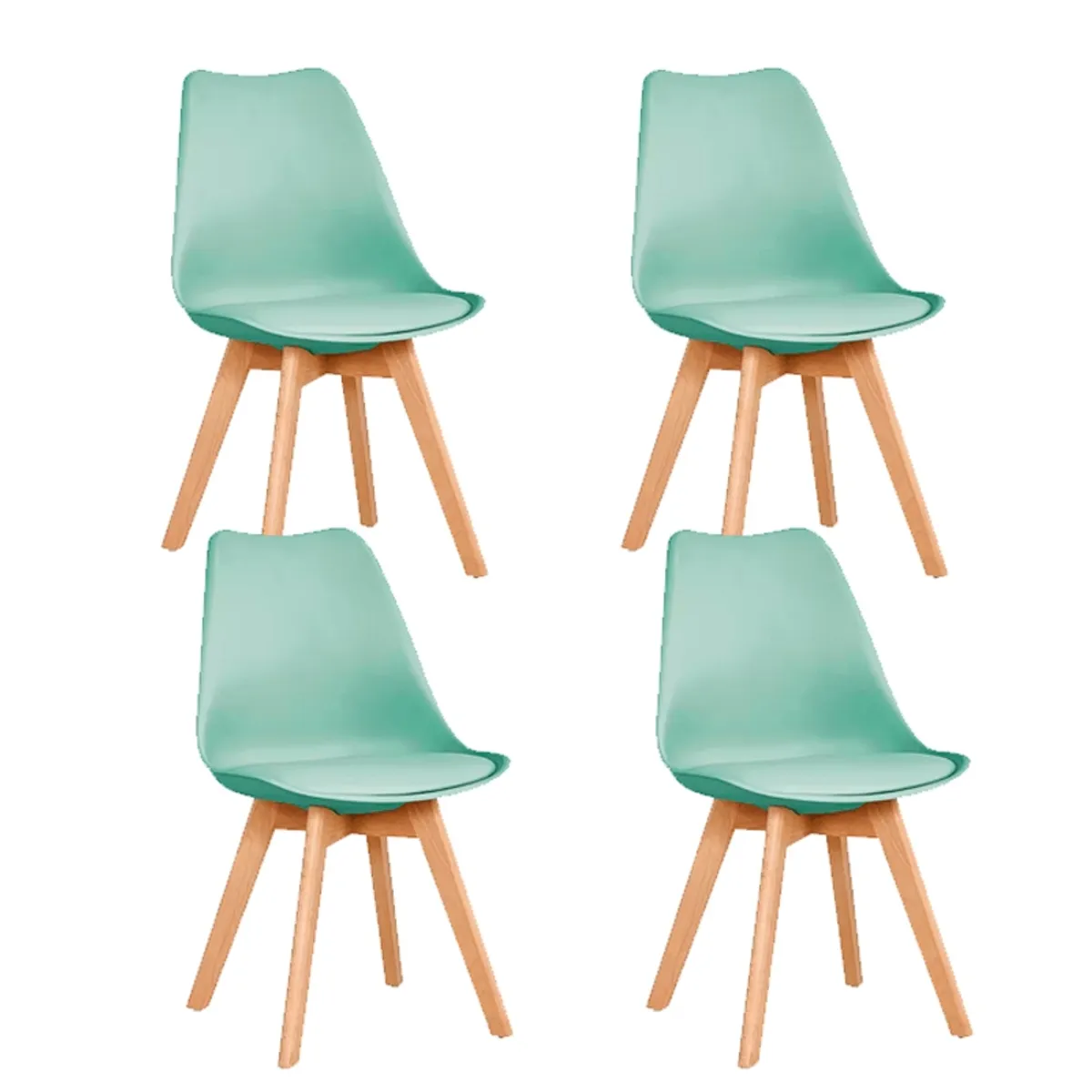 GENERICO - Pack de 4 Silla Clasica Estilo Tulip MENTA