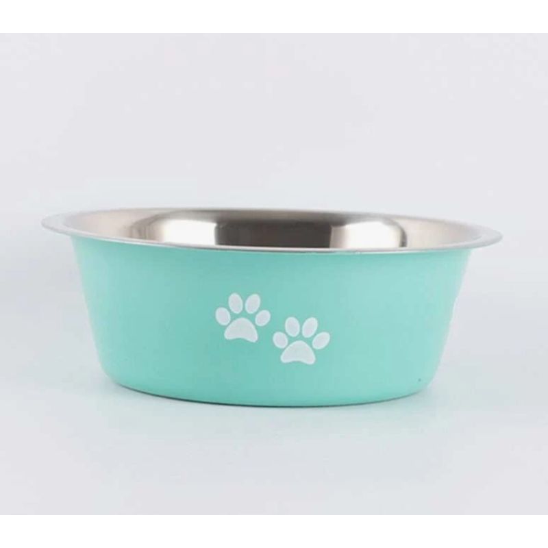 GENERICO - Tazón Para Mascotas De Acero Inoxidable Perros Verde