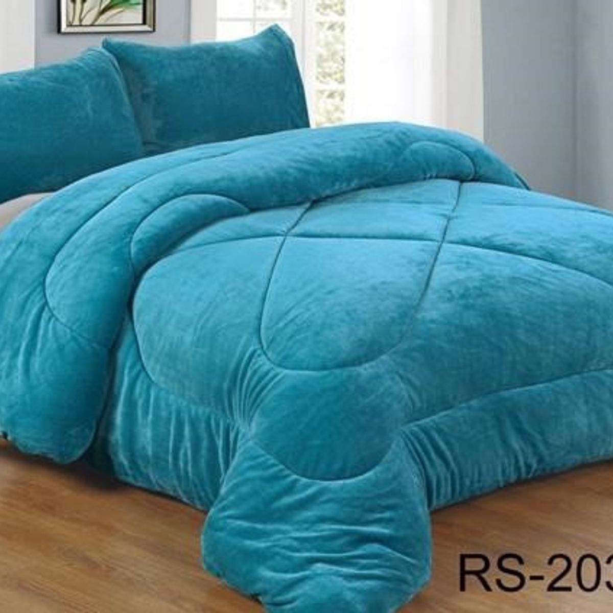 GENERICO - COBERTOR CALIPSO DISEÑO UNICOLOR PLUSH CON CHIPORRO 2 PLAZA ROUSS