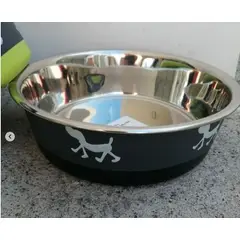 GENERICO - Tazón Para Mascotas De Acero Inoxidable Perros Gris