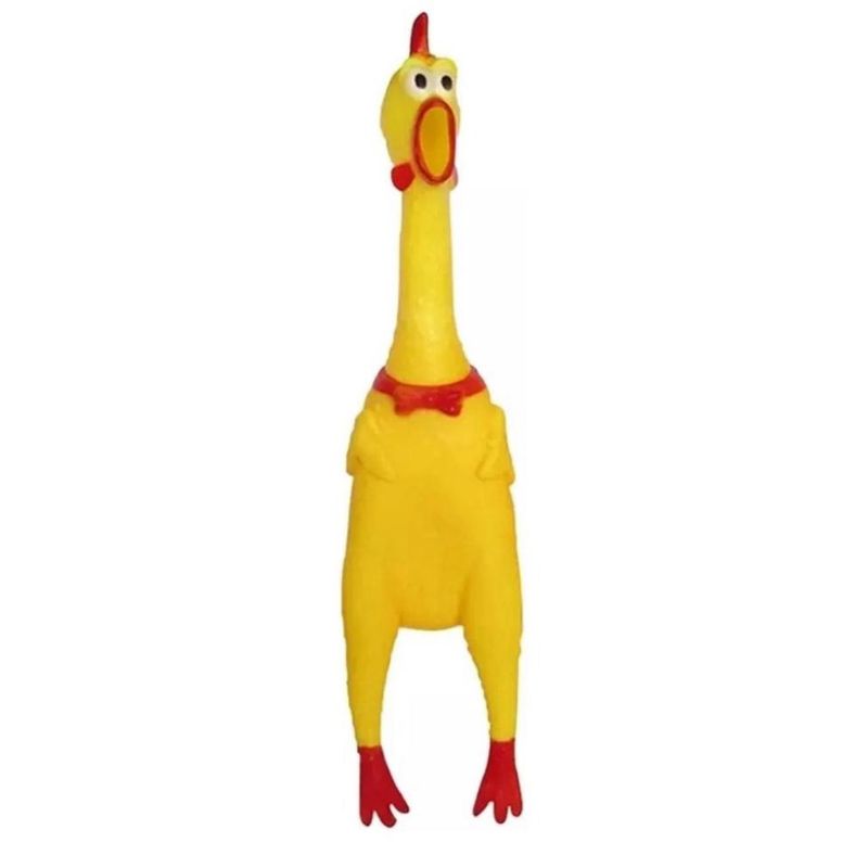 GENERICO - Pollo Juguete De Goma Con Sonido 41cm Para Perros Y Gatos