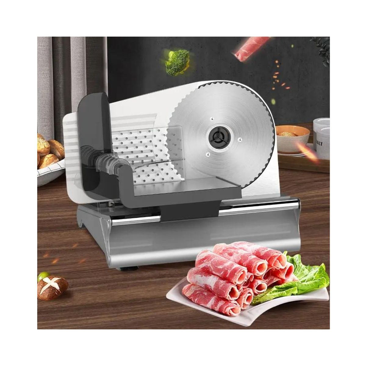 GENERICO - Rebanador de Carne con Cuchilla de Acero Inoxidable