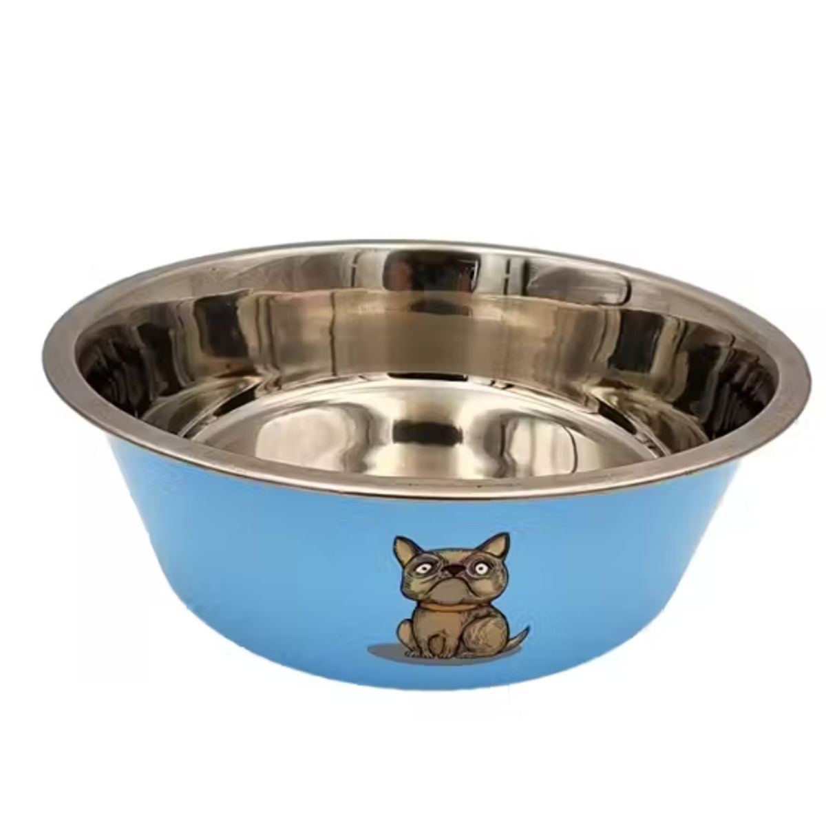 GENERICO - Plato Metalico Para Perros Diametro 21Cm