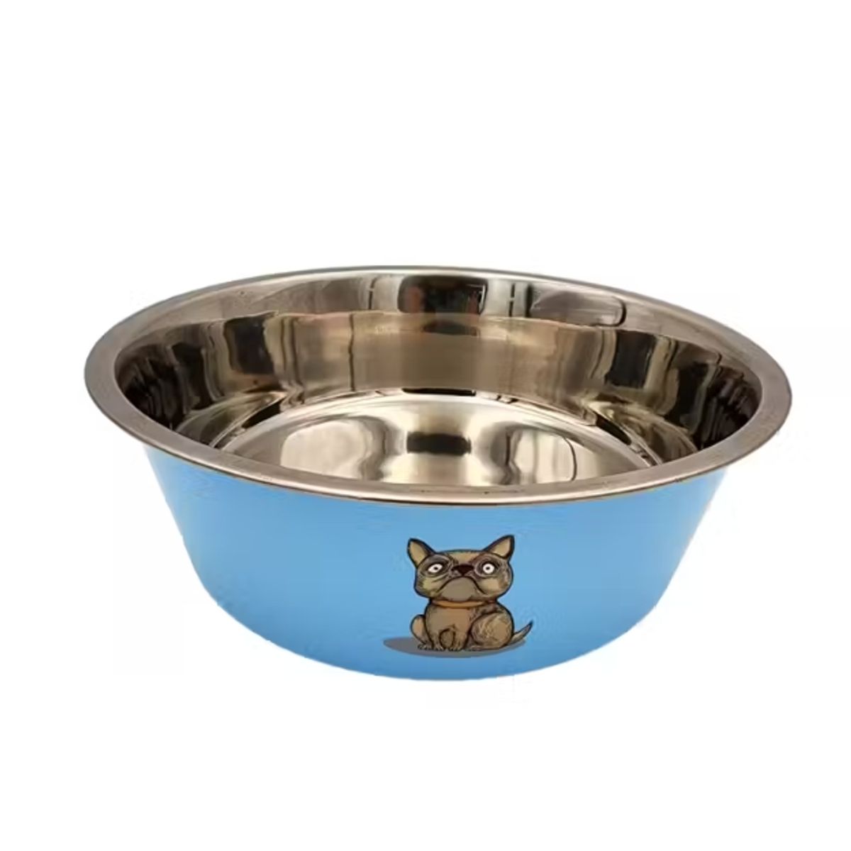 GENERICO - Plato Metalico Para Perros Diametro 21Cm