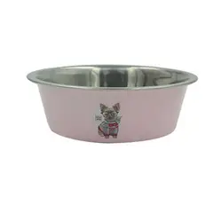 GENERICO - Plato Metalico Para Perros 19cm Decoración Puede Variar