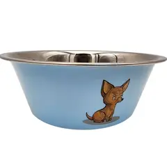 GENERICO - Plato Metalico Para Perros 17cm Decoración Puede Variar