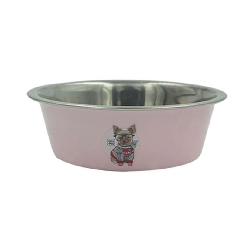 GENERICO - Plato Metalico Para Perros 19cm Decoración Puede Variar