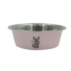 GENERICO - Plato Metalico Para Perros 19cm Decoración Puede Variar