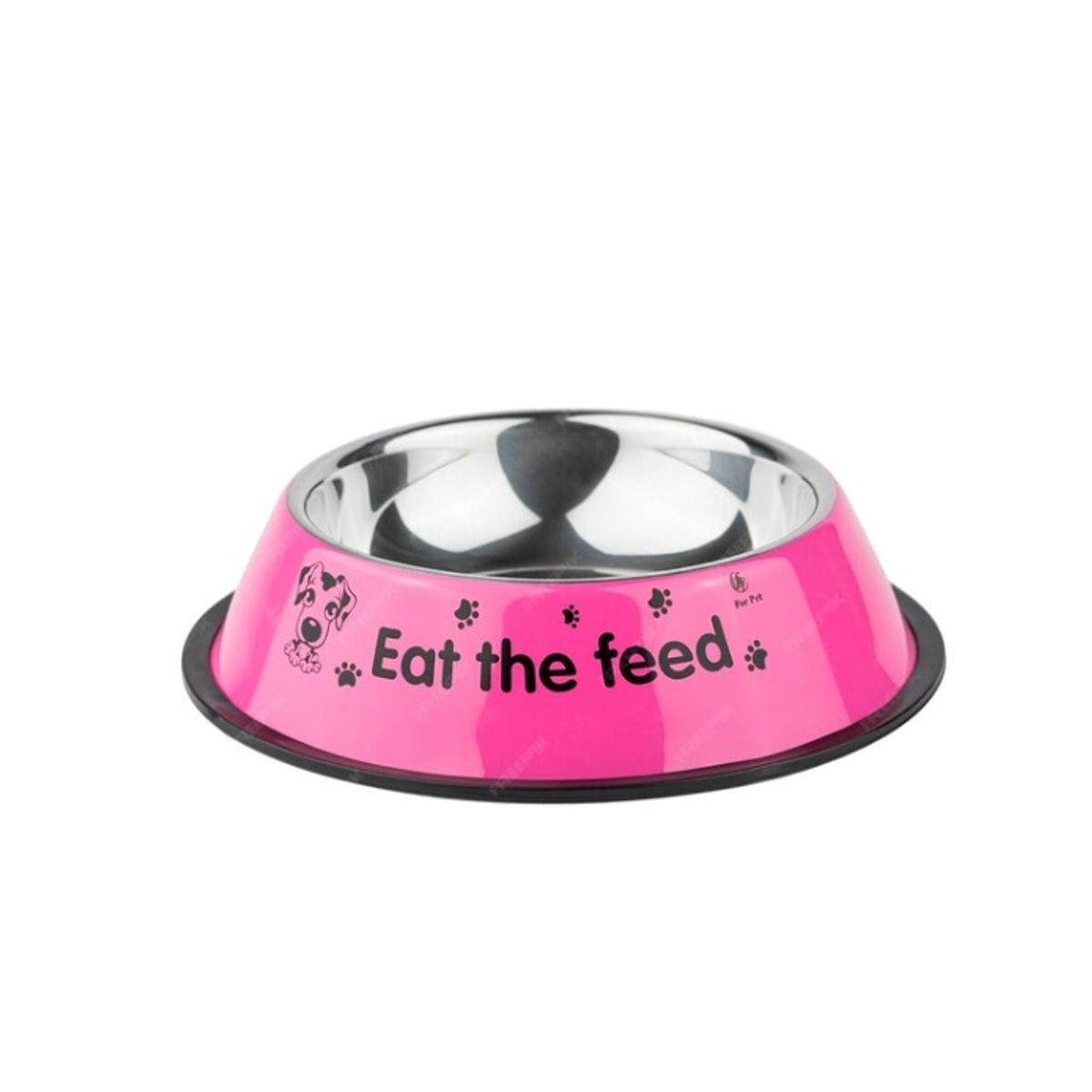 GENERICO - Plato Mascota Perro Gato Comedero Metal 16 Cm Rosa