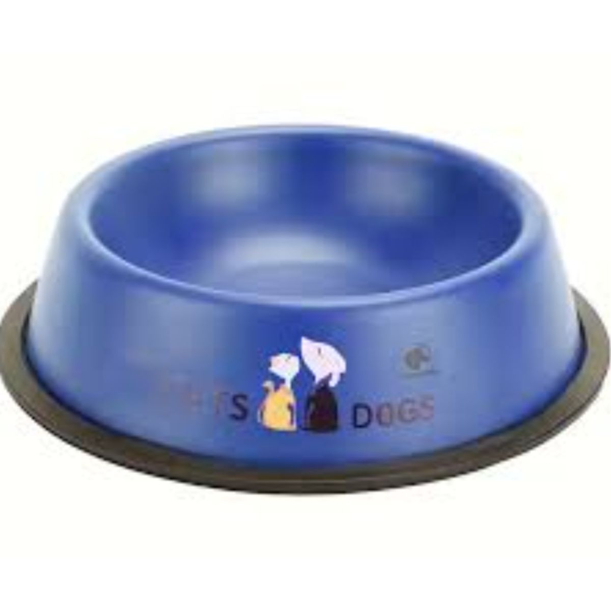 GENERICO - Plato Mascota Perro Gato Comedero Metal 17 Cm Azul
