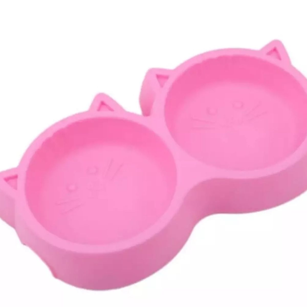 GENERICO - Plato Para Mascotas Doble En Forma De Gato