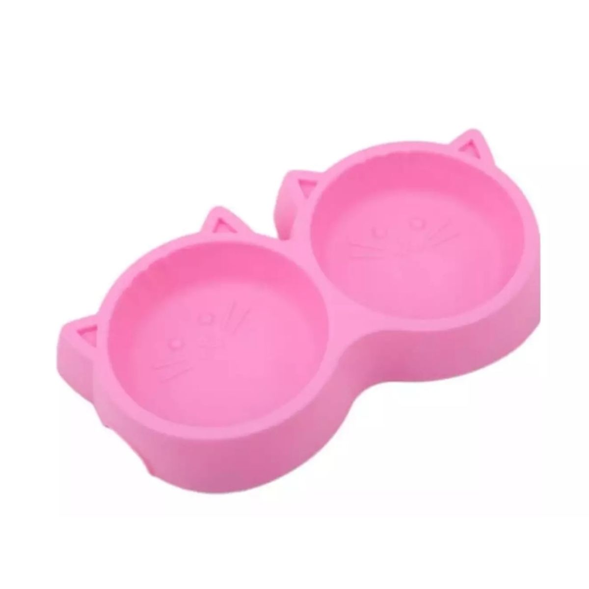 GENERICO - Plato Para Mascotas Doble En Forma De Gato