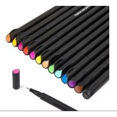 GENERICO - Lapices Tiralínea Fineliner 0,4mm 36 Colores Punta Fina