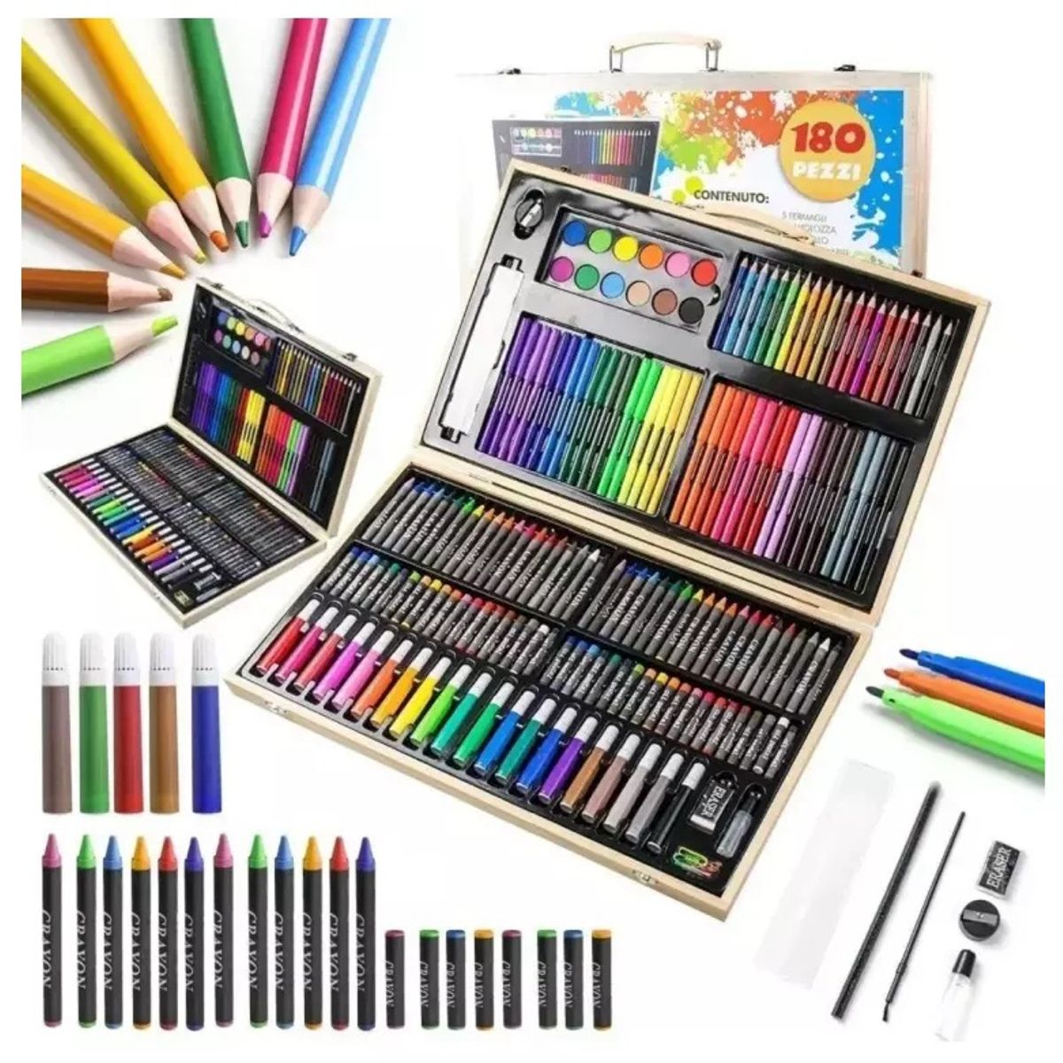 GENERICO - Set de Dibujo 180pc Set Para Pintar Lapices Colores Arte