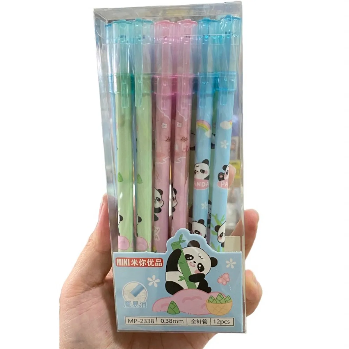 GENERICO - Lapiceros Borrables Pack 12 De Panda