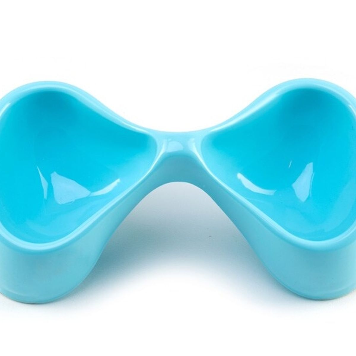 GENERICO - Plato Doble De Plástico Para Mascotas Azul