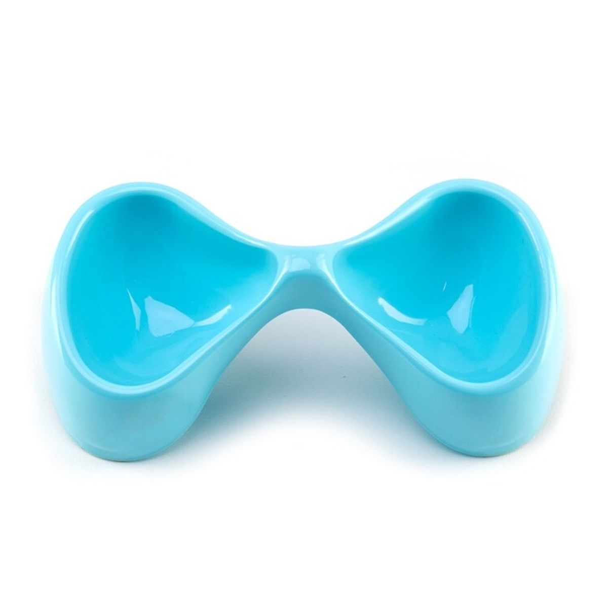 GENERICO - Plato Doble De Plástico Para Mascotas Azul