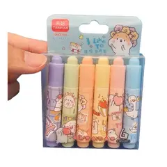 GENERICO - Pack 6 Marcadores Kawaii 7cm