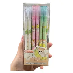 GENERICO - Lapiceros Borrables Pack 12 Diseño Gato Kawaii