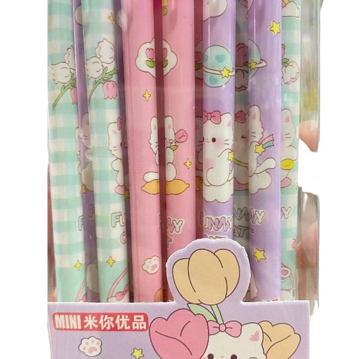 GENERICO - Pack 12 De Lapiceros Borrables Tinta Azul Kawaii