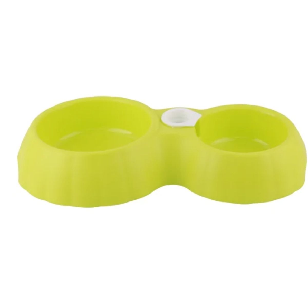 GENERICO - Cuenco Doble Para Perros Y Gatos Verde Plastico
