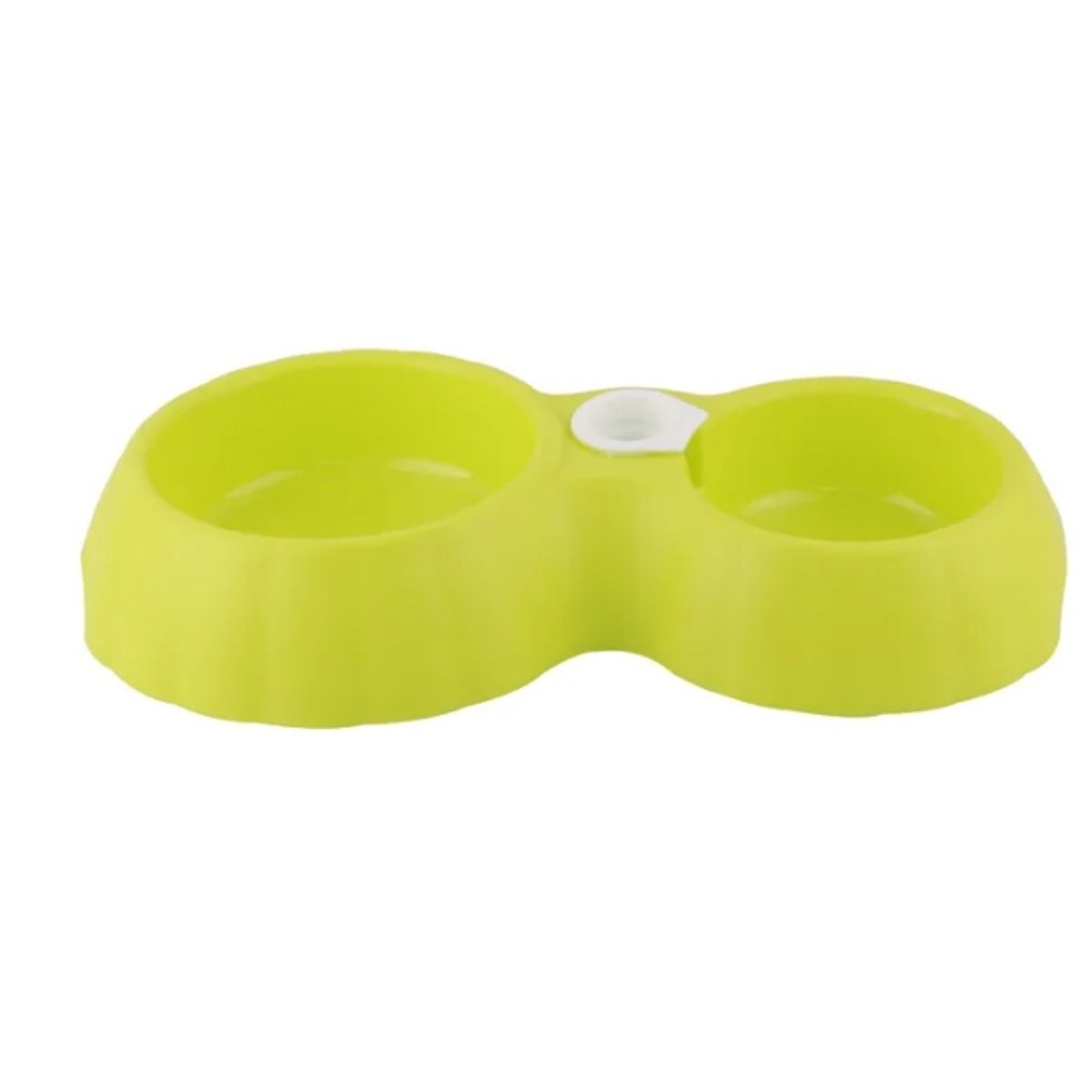 GENERICO - Cuenco Doble Para Perros Y Gatos Verde Plastico