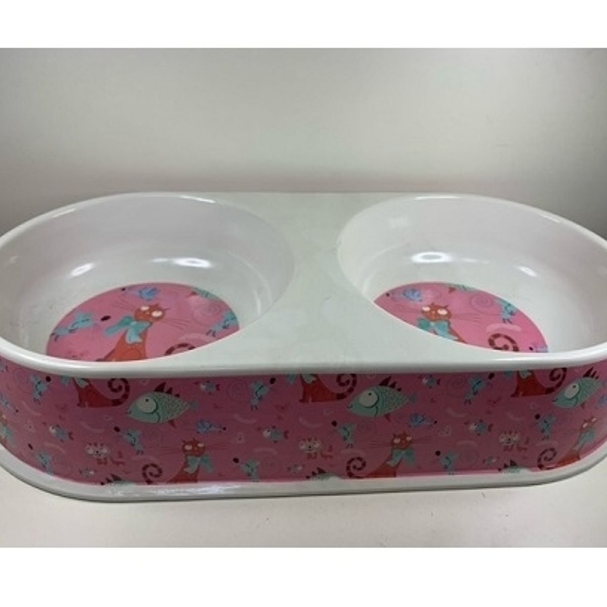 GENERICO - Comedero Doble Para Perros Y Gatos Plastico