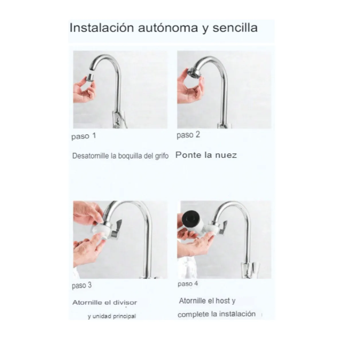 GENERICO - Purificador de agua amplio para grifo