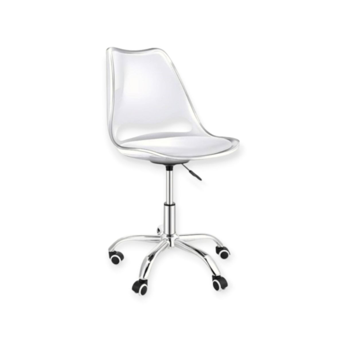 ARTIHOGAR - Silla de Oficina Giratoria de Acrílico Transparente Leda Acolchada