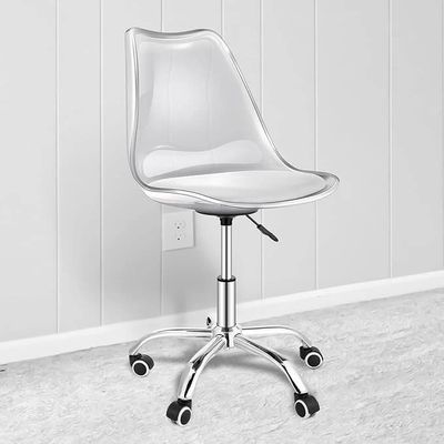 Imagen 2 del producto Silla de Oficina Giratoria de Acrílico Transparente Leda Acolchada