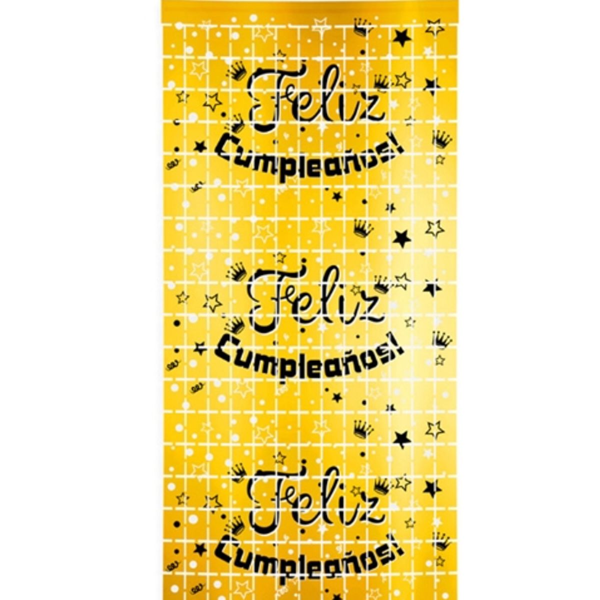 GENERICO - Mural Metálico Feliz Cumpleaños Colores 2x1 1 Unidad