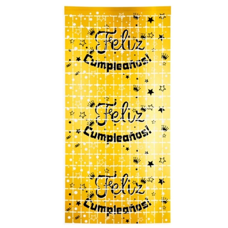 GENERICO - Mural Metálico Feliz Cumpleaños Colores 2x1 1 Unidad
